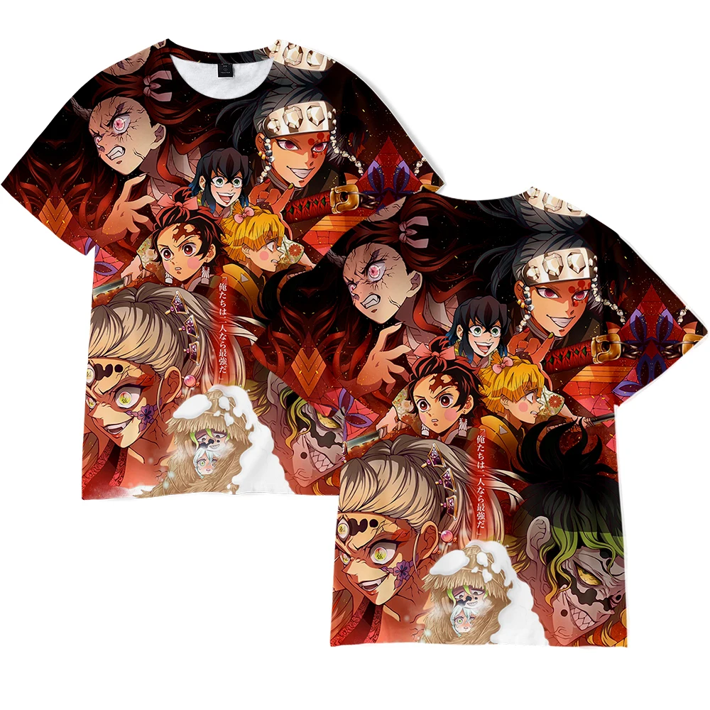 

Футболка Мужская/женская с 3D принтом «рассекающий демонов», летняя Повседневная рубашка с коротким рукавом, одежда 1