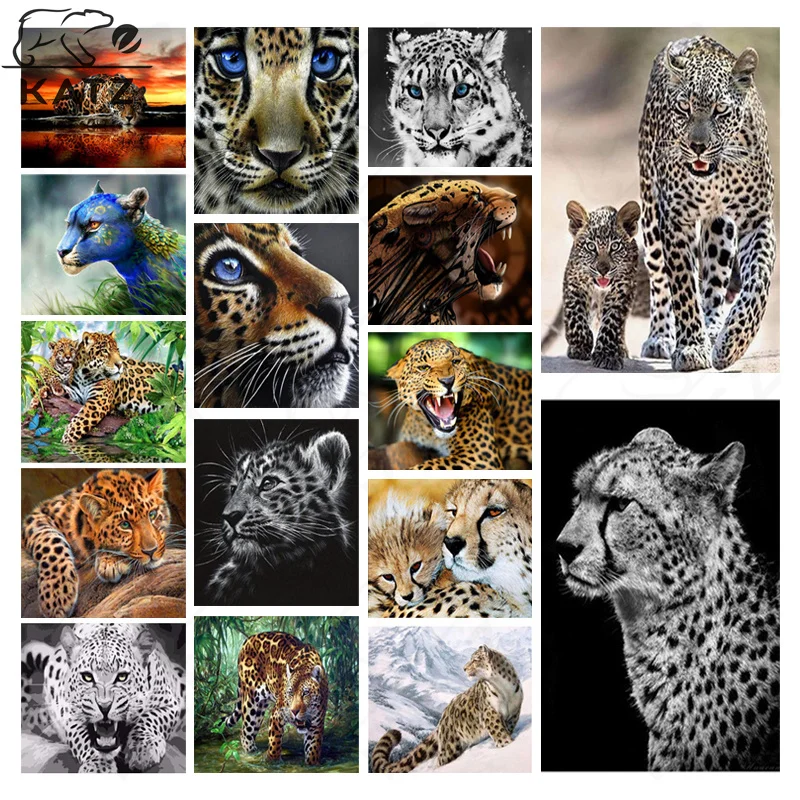 

Photography Picture Leopard Diamond Painting Cross Stitch Realistic Animal Painting Diamond Mosaic Embroidery Gift Home Decor