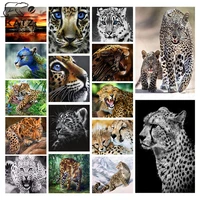 photography picture leopard diamond painting cross stitch realistic animal painting diamond mosaic embroidery gift home decor