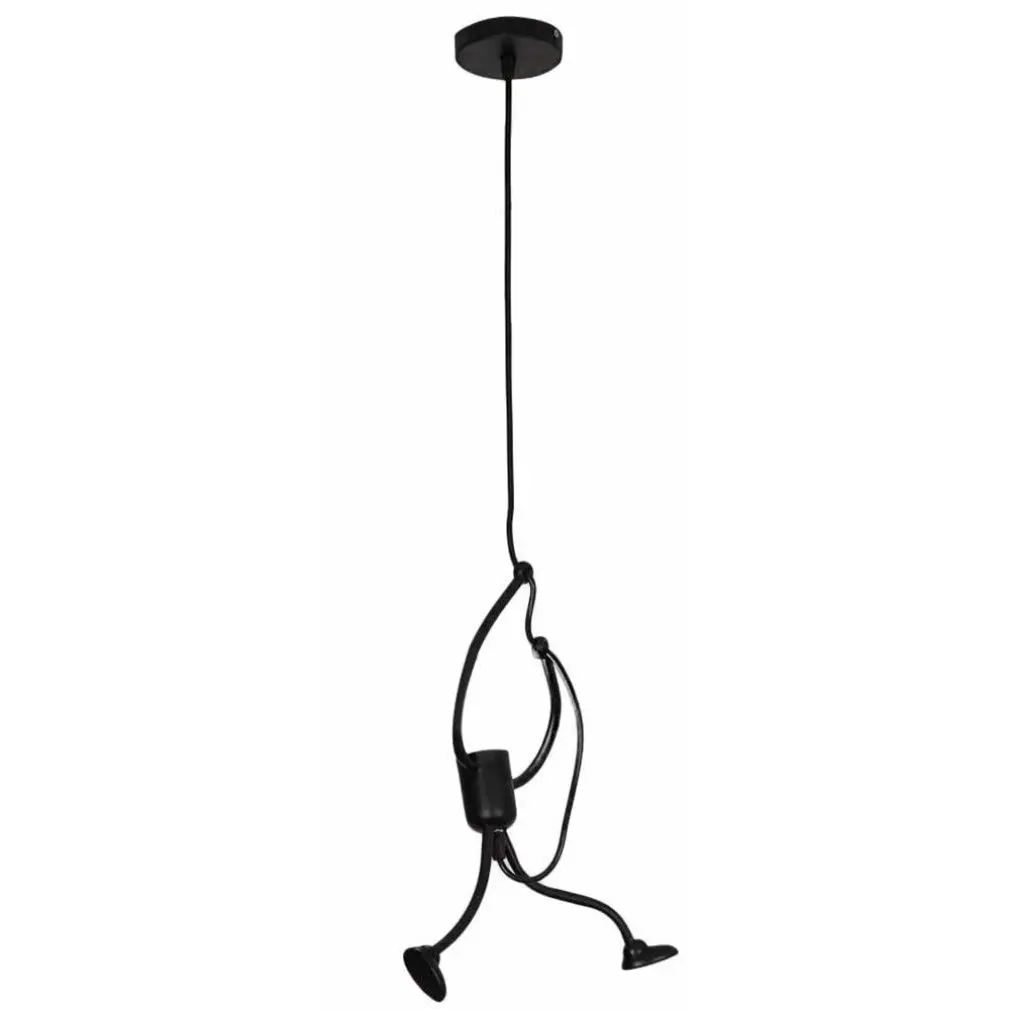 

Iron Little Man Chandelier Cartoon Doll Chandelier Swing Villain Chandelier Led Ceiling Lamp Home Living Room Decoration