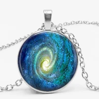 space swirl necklace fashion boutique glass art jewelry picture pendant photo pendant handcrafted jewelry