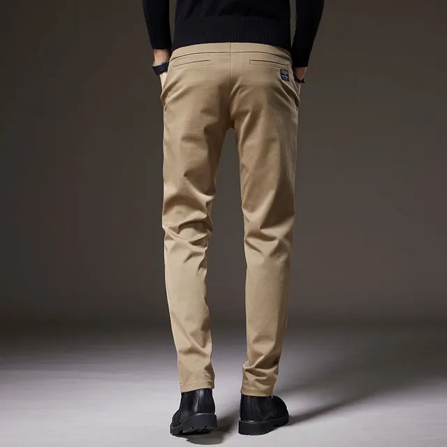 Winter New Work Pants Men's Business Casual Pants Korean Version of The Slim-fitting Tooling Trousers Trendy Calf Trousers 6