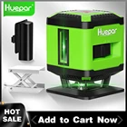 Лазерный уровень Huepar для установки на пол, зеленый луч, с литий-ионным аккумулятором