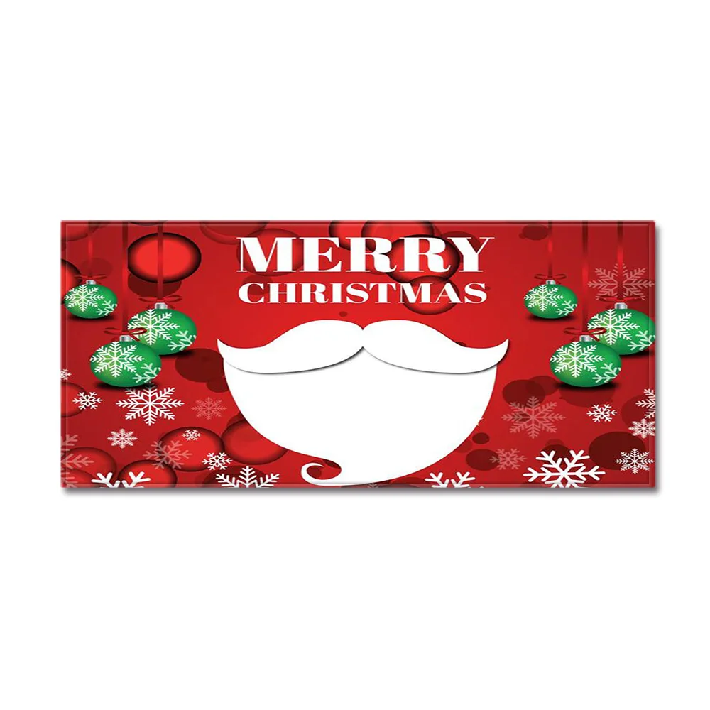 Нескользящий Рождественский напольный коврик с рисунком снеговика для двери