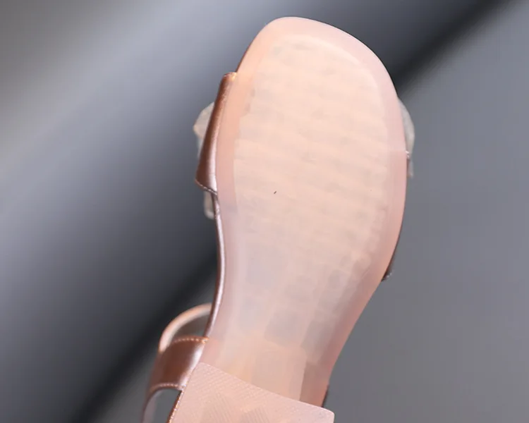 

Girls Sandals 2021 Summer New Korean Bow Princess Small High-heeled Dance Sandals Children Shoes Wholesale