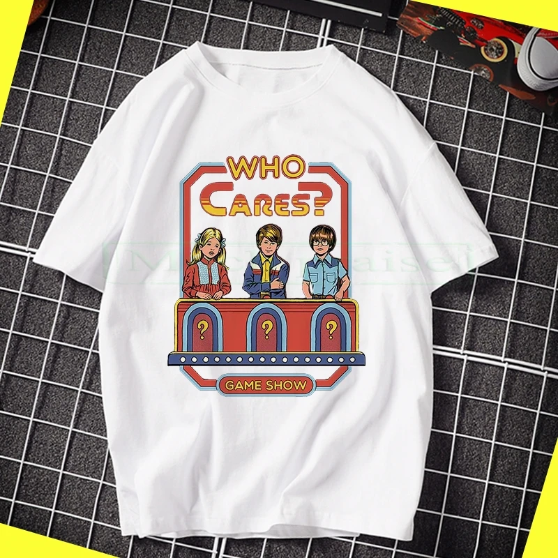 Кого это интересует? Мужская футболка с логотипом Стивена роде классная забавная