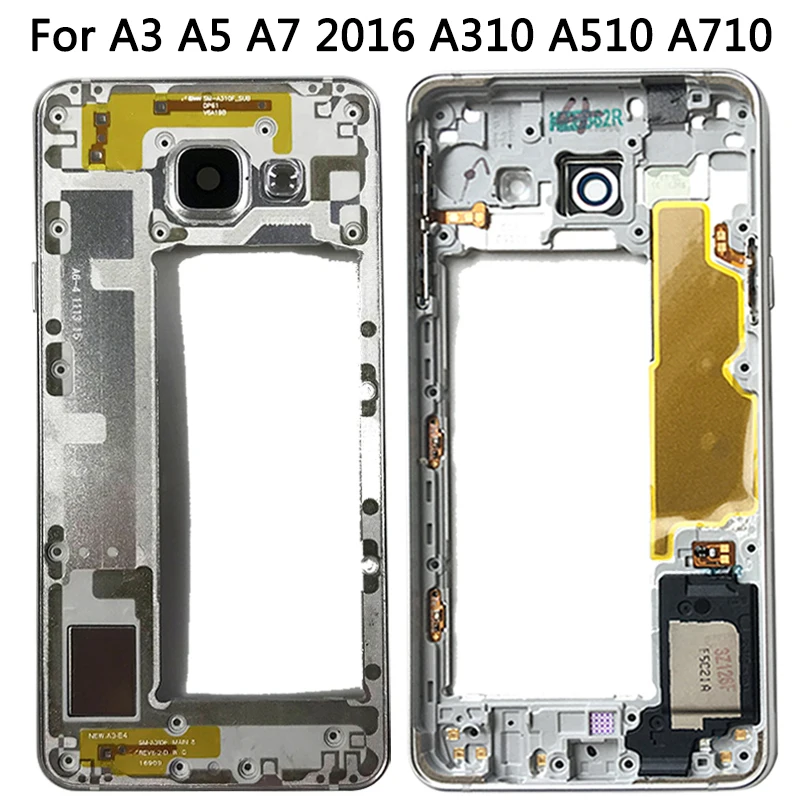 Для Samsung Galaxy A3 A5 A7 2016 средняя рамка сменная панель новый A310 A510 A710 одна Sim плата