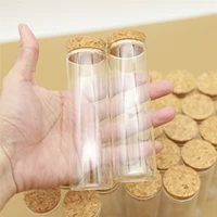 12pieces 37120mm 100ml corks glass bottles empty test tube jar container diy glass spice storage bottles jars containers