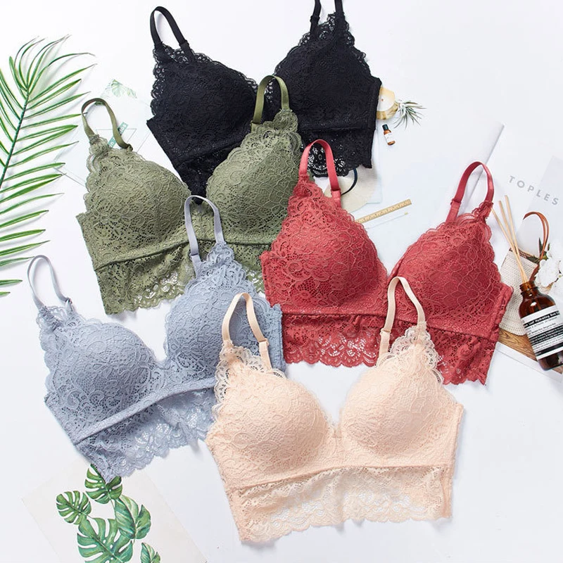 Женские бюстгальтеры с милым бантом пуш ап нижнее белье кружевной бюстгальтер