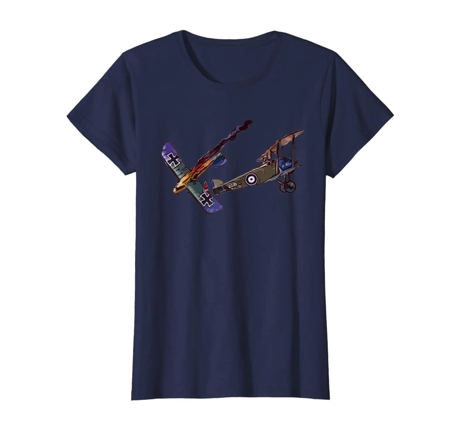 

New Arrivals Summer Cool Women Tee Breathable All Cotton Short Sleeve Round Collar T Shirt Biplane T-Shirt