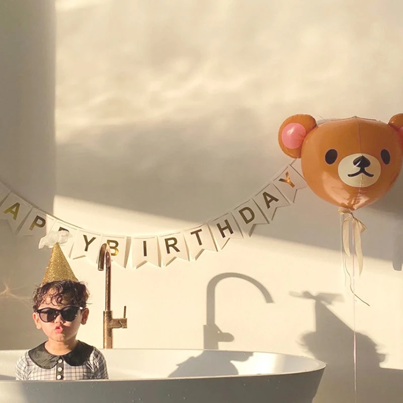 

1pc Bear Foil Balloons Happy Birthday Party Decoration Pink Bear Helium Ballons Anniversaire Valentine Gift Baby Shower Globos