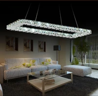 luxurious silver square crystal led chandelier crystal lamp light lighting fixture modern led chandeliers