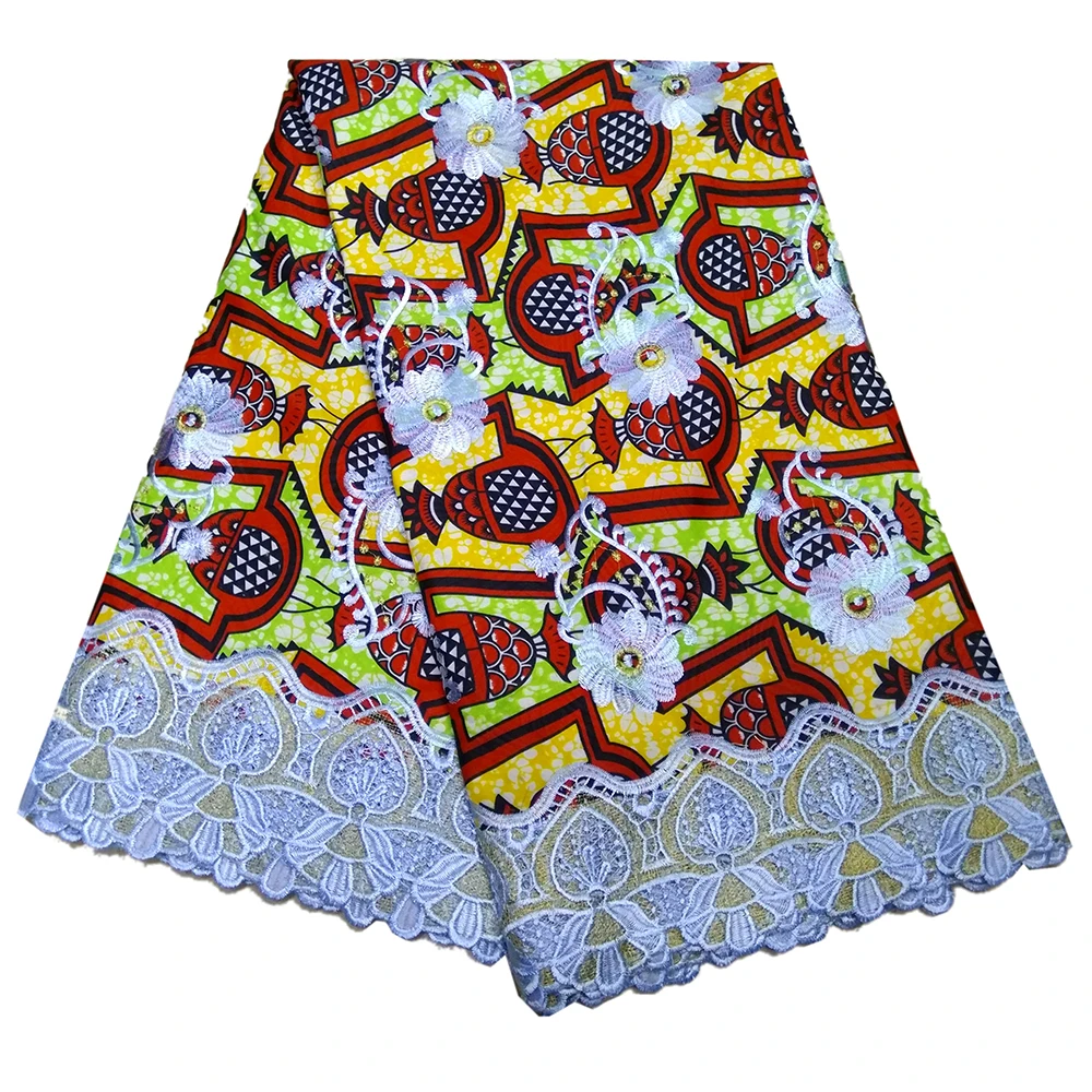 Нигерийская Анкара кружевная ткань роскошная женская модная одежда восковая