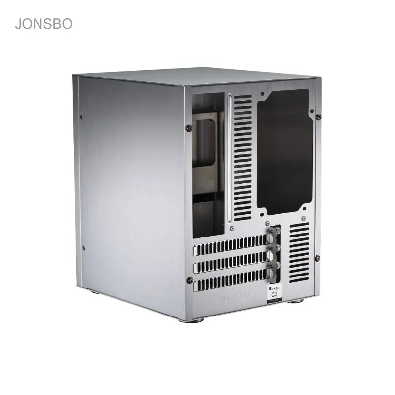 Jonsbo C2 серебристый алюминиевый мини ITX MATX чехол для компьютера USB3.0 игровой маленький корпус C2S черный HTPC ITX поддержка 3,5 ''HDD USB3.0 H