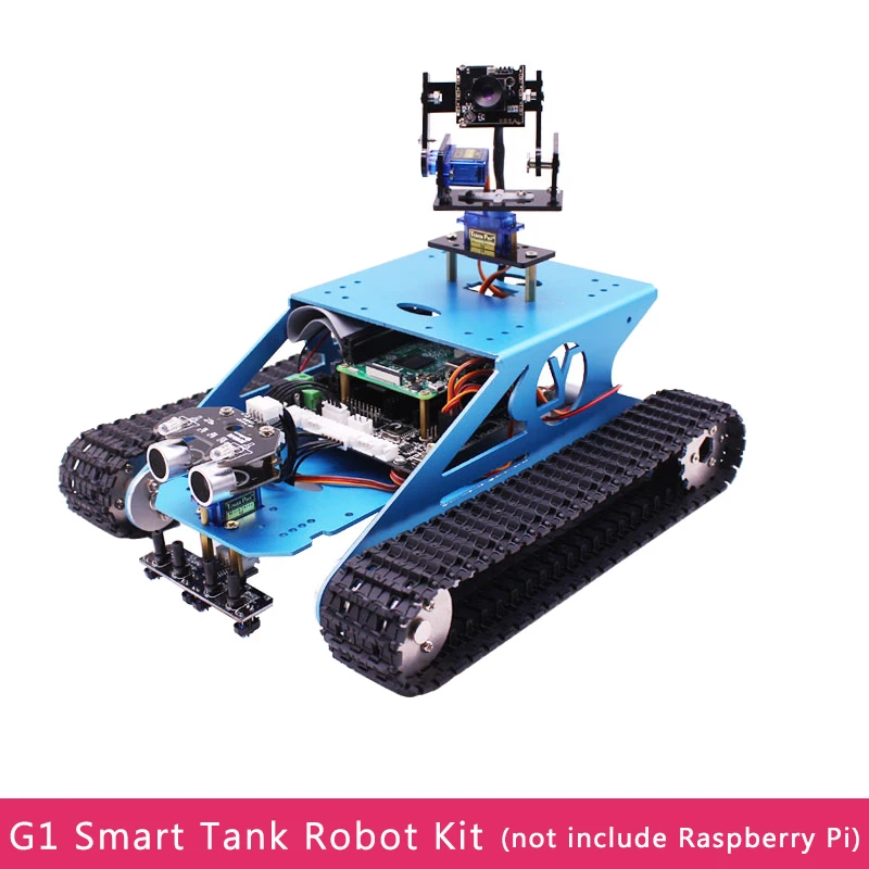 Bestellen G1 Smart Tank Roboter Kit Mit WIFI Kamera Fernbedienung Raupe Warenkorb Für Raspberry Pi 4B Modell B/3B + | (nicht Enthalten Batterien)