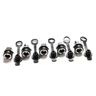 5 шт., черный водонепроницаемый разъем питания постоянного тока, зарядное устройство, штепсельная вилка, монтажный гнездовой разъем 3A 5.5x2.1мм