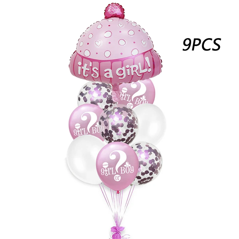 hat pink 9 шт. воздушные шары с пайетками для мальчиков и девочек вечерние воздушные шары из фольги в форме сердца для вечеринки на день рождения украшения для детей - Цвет: hat pink