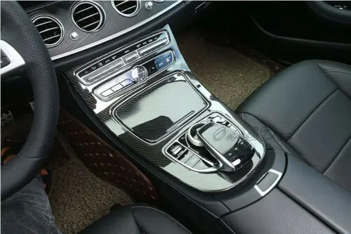 

Car Interior Stickers Strip For Mercedes Benz E Class W213 2016-2018 Real Carbon Fiber Centre Console Air Vent Surround LHD Trim