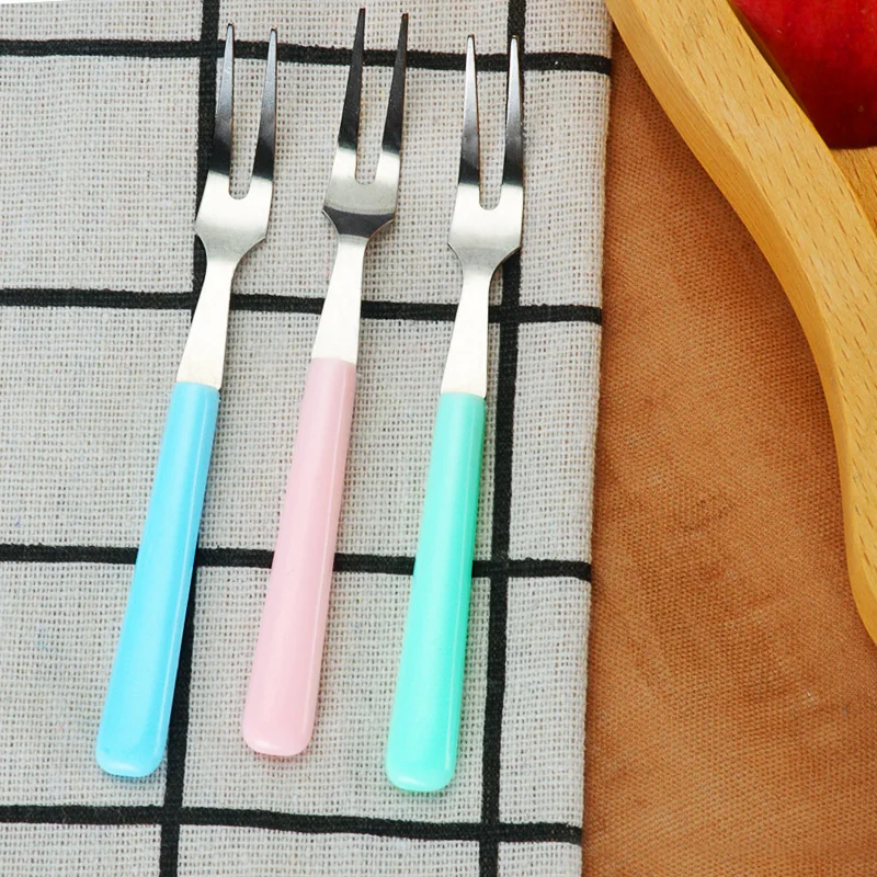 Оригинальная вилка для фруктов из нержавеющей стали знак жмых тортов лун десерт