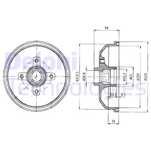 

DELPHI BF293 DRUM CORS A.B + ABS