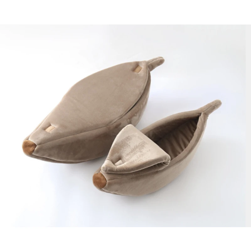 Банан кошка кровать Дом Уютный милый банан щенок Подушка Питомник теплая