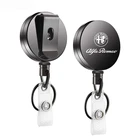 Наборы карт, кольцо для ключей с ремнем, металлическая выдвижная катушка для бейджа для Alfa Romeo Giulia Giulietta 159 156 MITO Stelvio 147 Sportiva