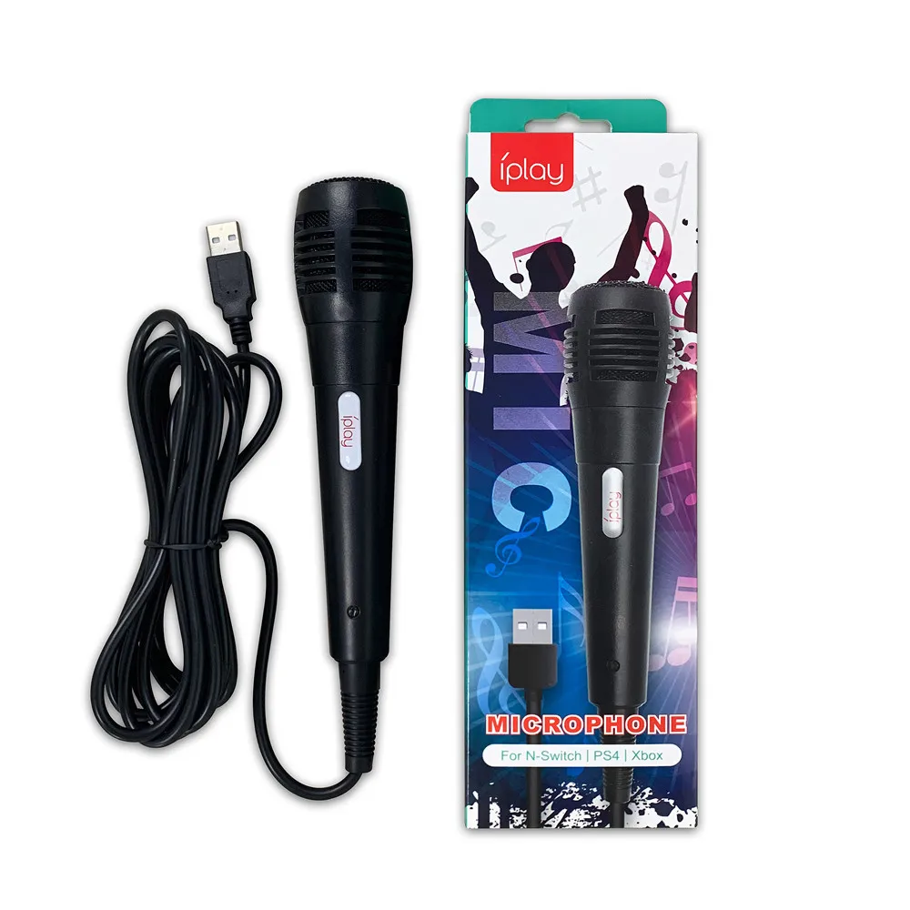 USB Wired Microphone Karaoke Mic for Nintendo Switch Wii PS4 Xbox PC Computer Condenser Recording Microfone Ultra-wide