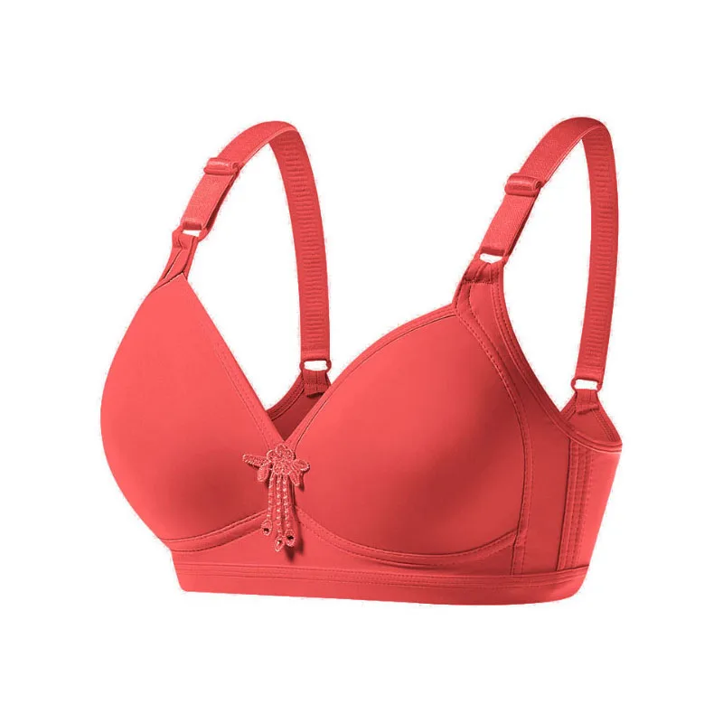 Tops Smooth Push-Up Bras A B C D Cup Sexy Women Wire Free Bra Underwear T-Shirt Bralette Lingerie Lace Bh big bust 34-46 C07 | Женская