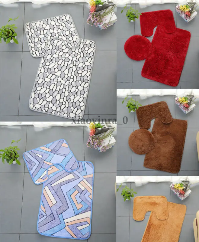 Нескользящий коврик для ванной 3 шт.|Чехлы на сиденья унитаза| |