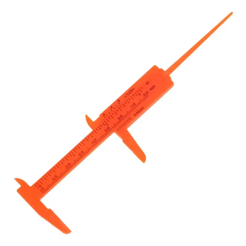 Новый 1 шт. мини пластиковая линейка раздвижные 80 мм штангенциркуль прибор