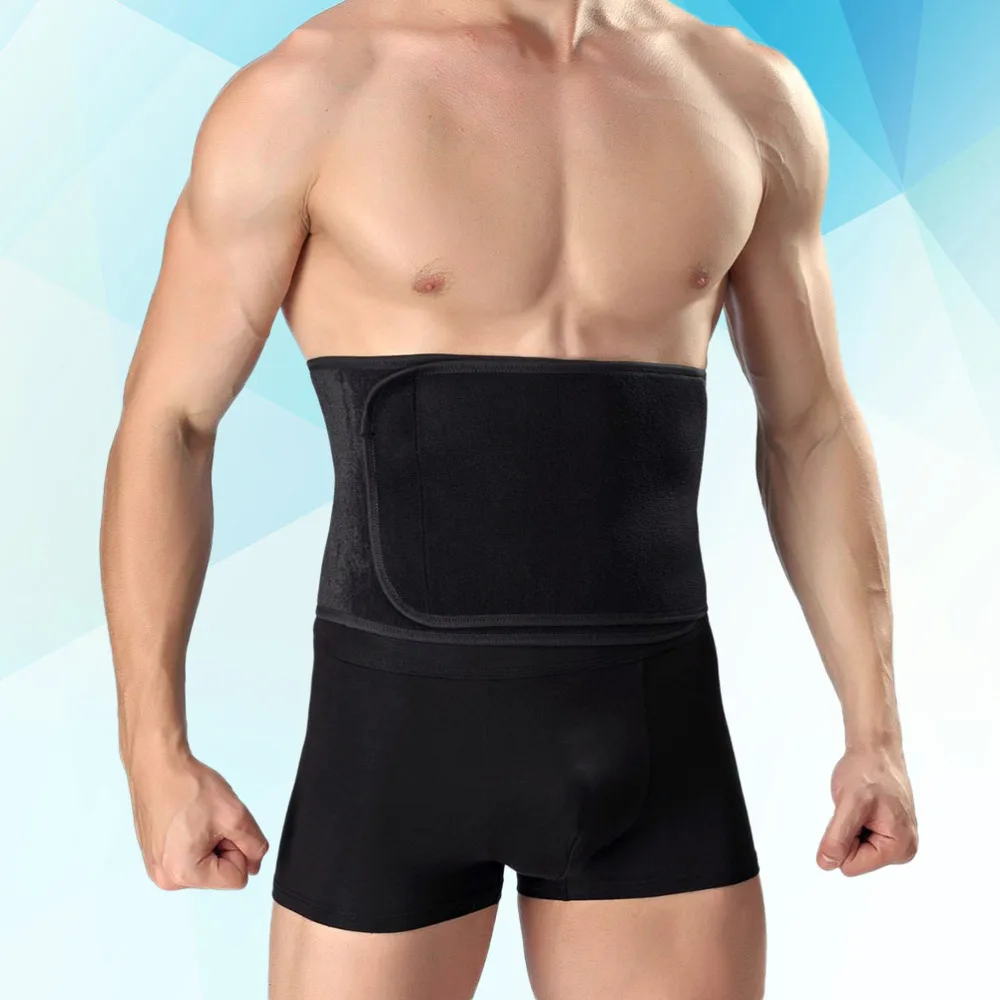 

Waist Trimmer Adjustable Sweat Belt Waist Trainer for Weight Loss and Stomach Fat Burner (Black, Free Size, 110cm)