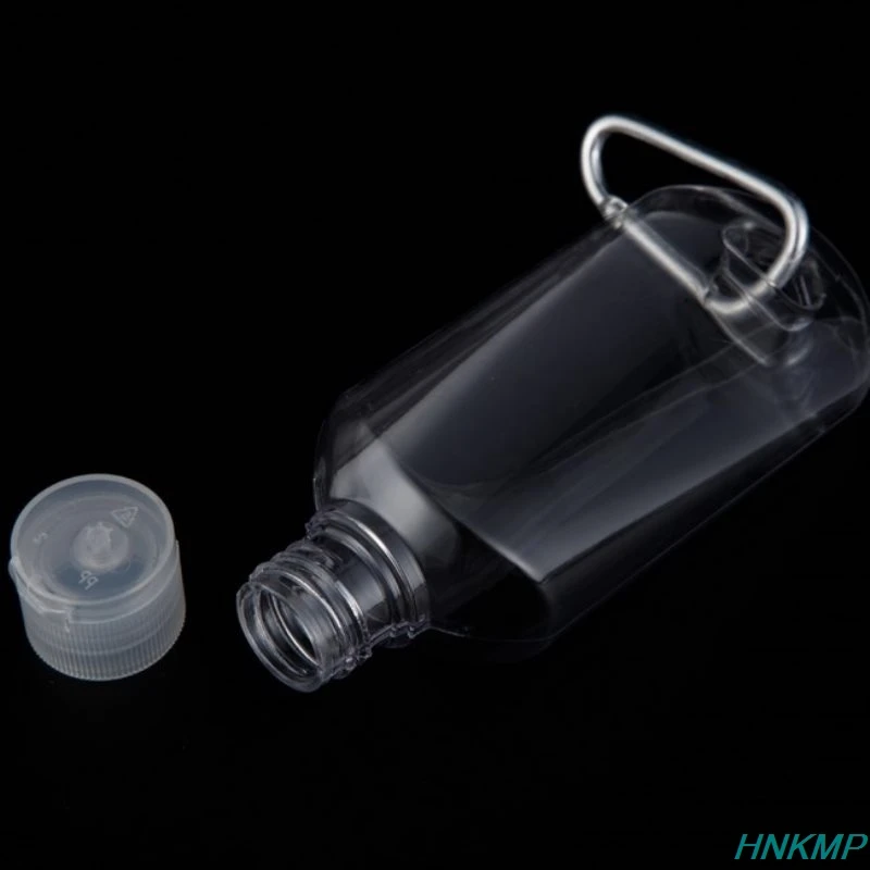 

10x Refillable Empty Plastic Bottle Travel Sanitizer Bottle With Belt Clip Hook