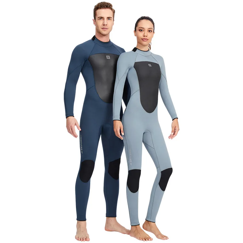 Men Women 3mm Neoprene Wetsuit with Rubberized Front Panel  Couple Diving Suit Plus Size  Scuba Diving