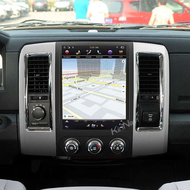 Автомагнитола KiriNavi в стиле Tesla 12 1 дюйма Android 9 0 для Dodge Ram 1500 GPS навигация