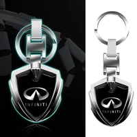 1pc new car metal aluminum badge key ring key chain for infiniti fx35 q50 q30 esq qx50 qx60 qx70 ex jx35 g35 g37 car accessories