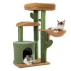 Домик в форме кошачьего дерева с когтеточками стенд для лазания с сизалевым покрытием и плюшевой когтеточкой Мебель для кошек