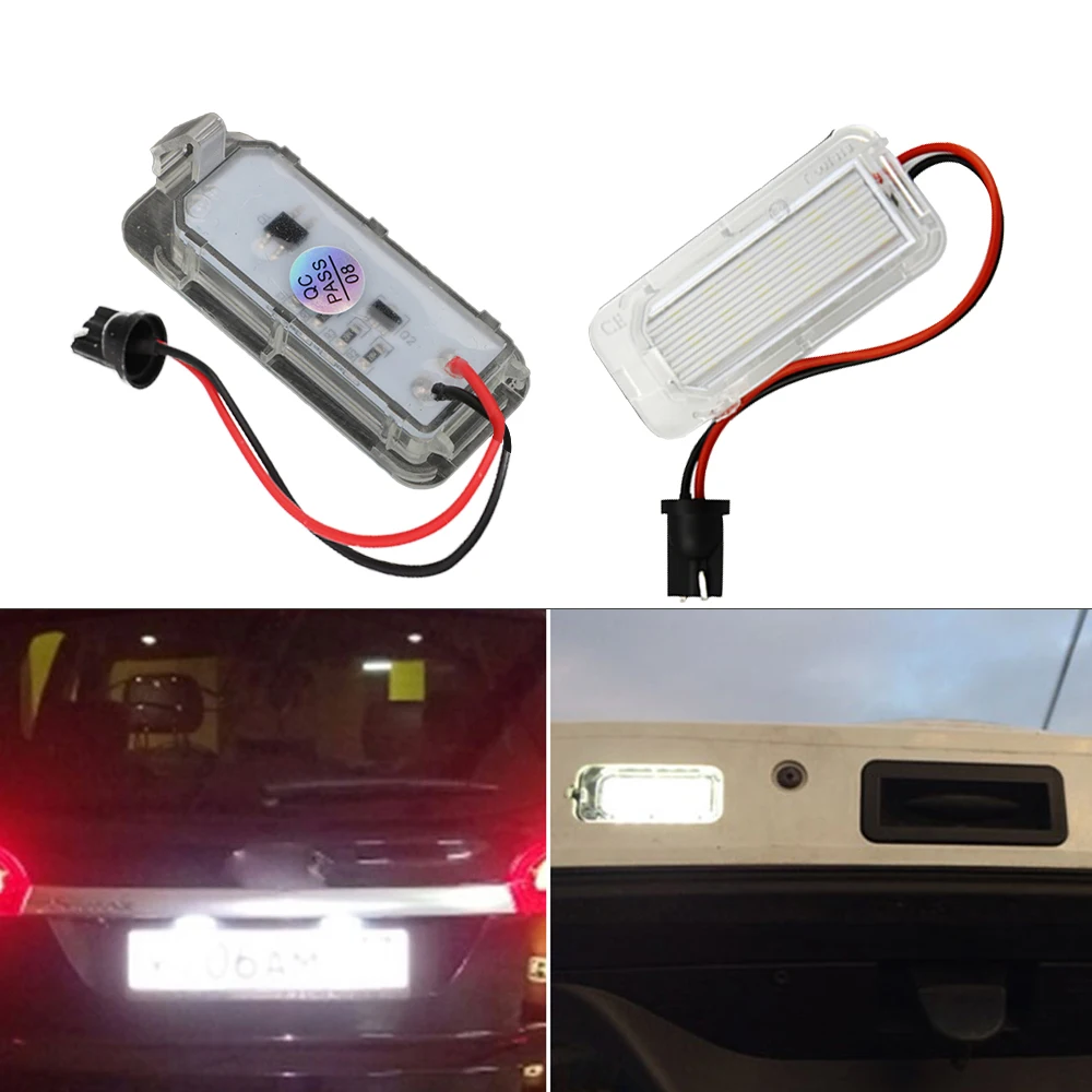 

2 шт., светодиодные лампы 12 В для номерного знака Ford Focus 5D Fiesta Mondeo MK4 C-Max MK2 S-Max Kuga Galaxy