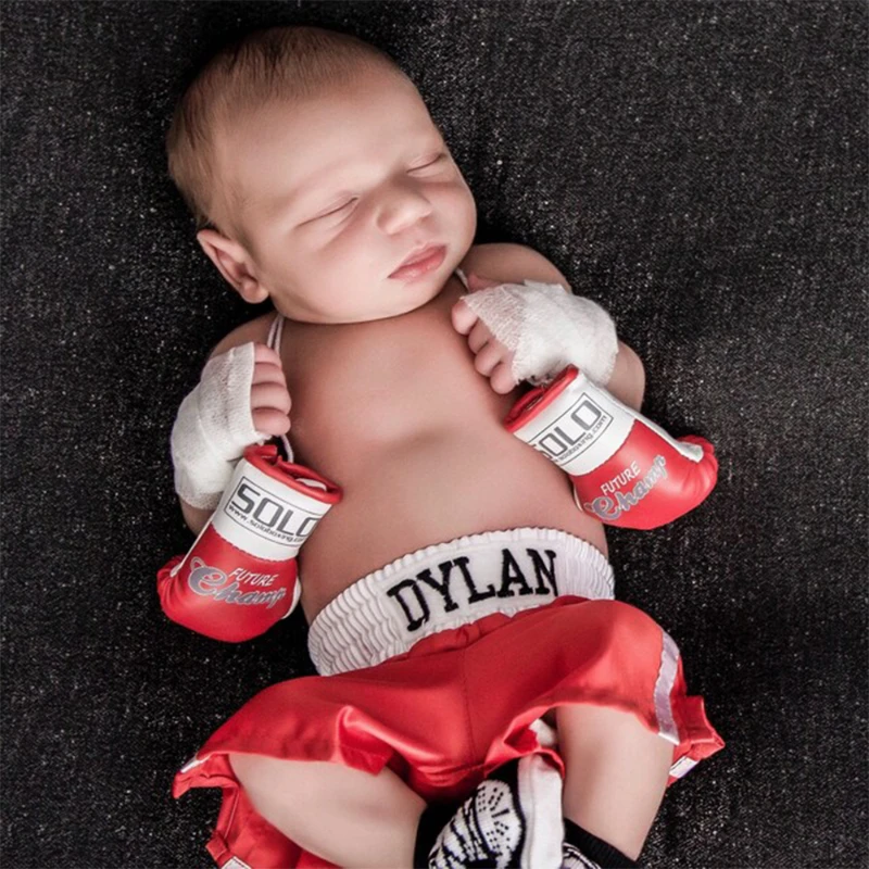 Mini Newborn Photography Props Simulation Boxing Glove Flag Gloves for Baby Photo Prop Decorated Accessories |