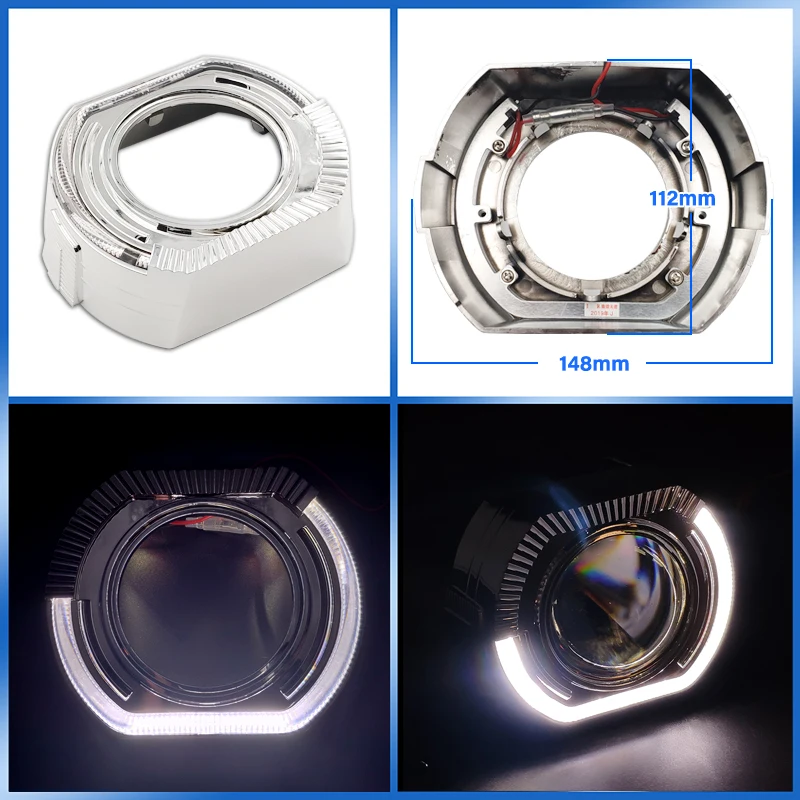 Angel Eyes Shrouds For Bi-Xenon Projector Lens 3.0 Hella 3R/Q5 Mask Covers Bezels Headlight Lenses Car Accessories Retrofit DIY |