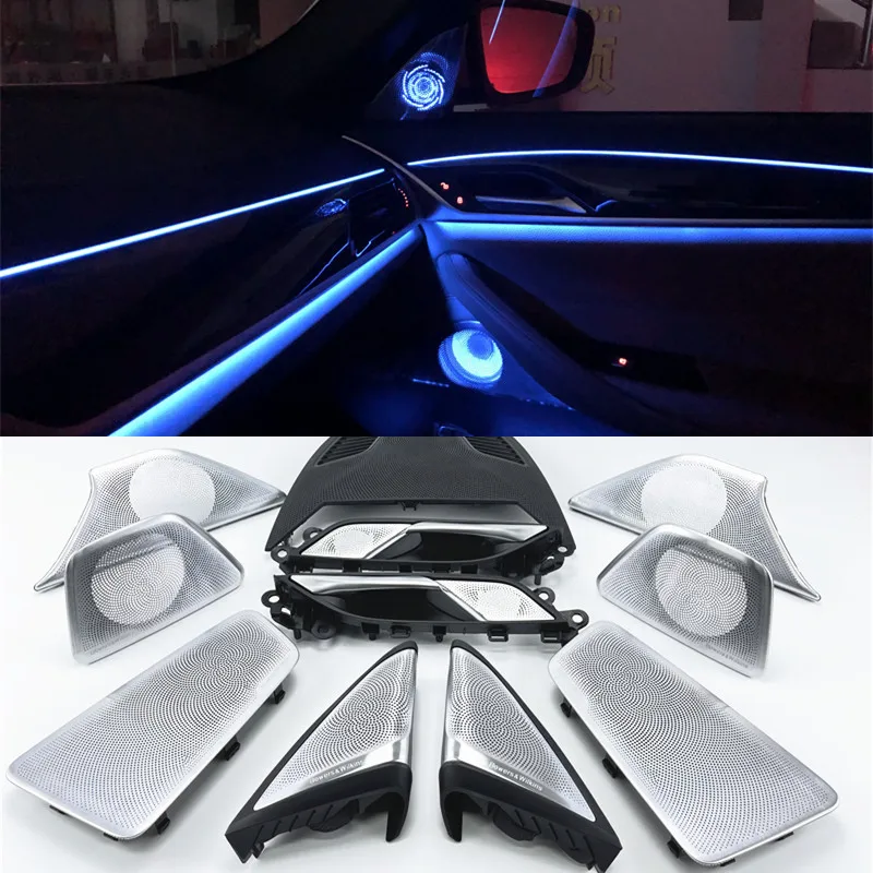 Audio Upgrade Kit For BMW G30 5 Series Midrange Tweeter Subwoofer HiFi Music Stereo Horn LED Illuminate Speaker Cover Trim Refit