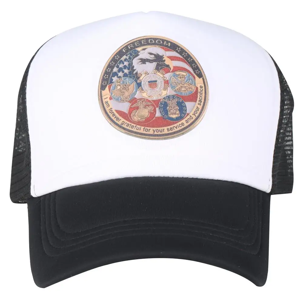 Сетчатая бейсболка кепка Американский военный значок сувенир удобные флаги США