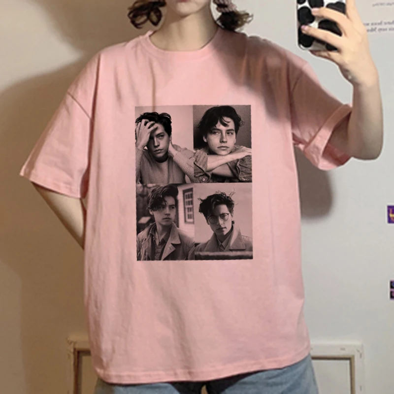 Ривердейл футболка Коул спраус печати уличная Женская Harajuk Стиль на каждый день с