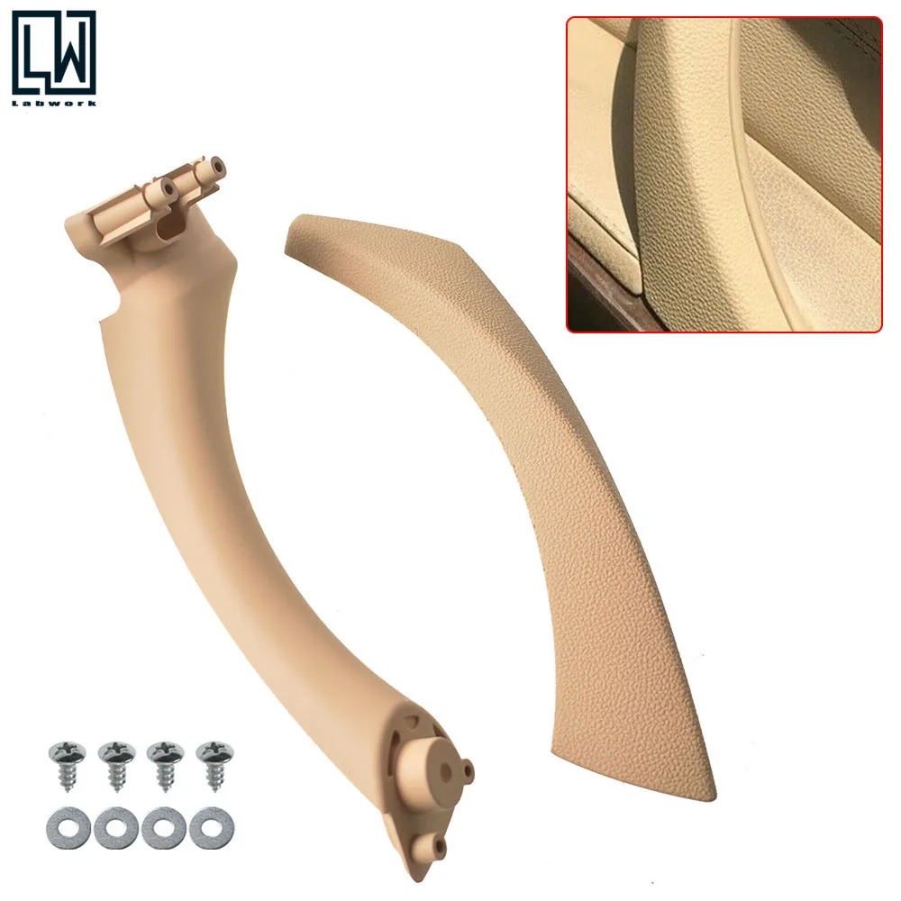 

For BMW E90 328i Outer Door Panel Handle Pull Trim Cover+Right Side Beige Inner