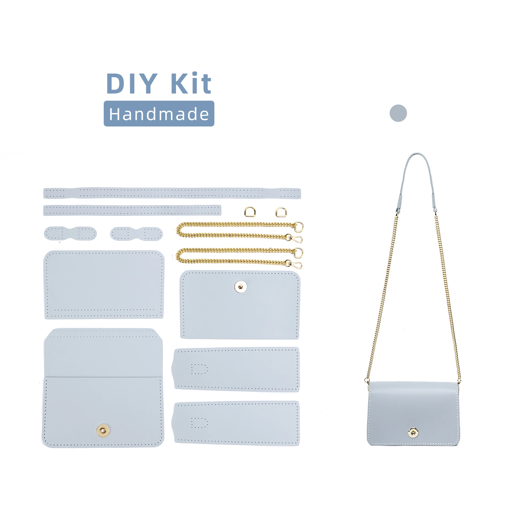 

2021 Brand New DIY Leather Bag Kit Semi& Finished Handmade Kit 1216