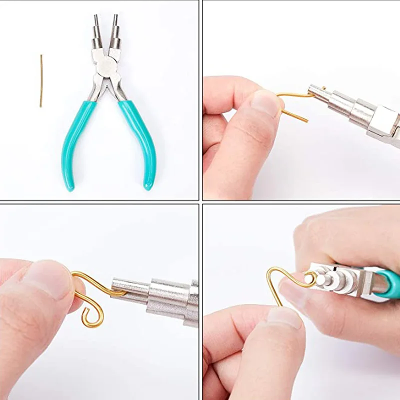 

2Pcs Jewelry Tongs, Including 6-in-1 Nail Making Tongs Jewellery Nail Tongs for Jewelry Making Beaded Loops DIY Crafts