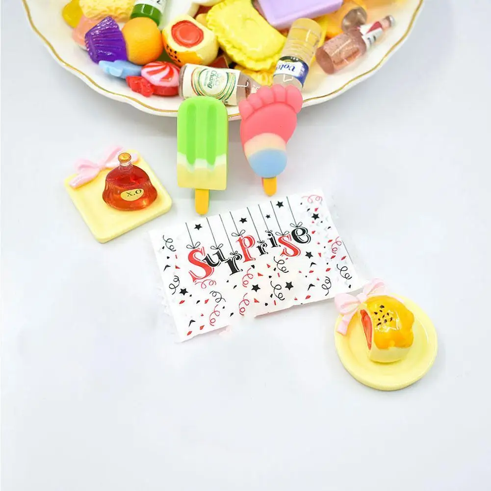 

DIY Miniature Food Play Blind Bag Mixed Mini Supermarket Food Model Surprise Blind Box For 1:12 1/6 Miniature Doll House
