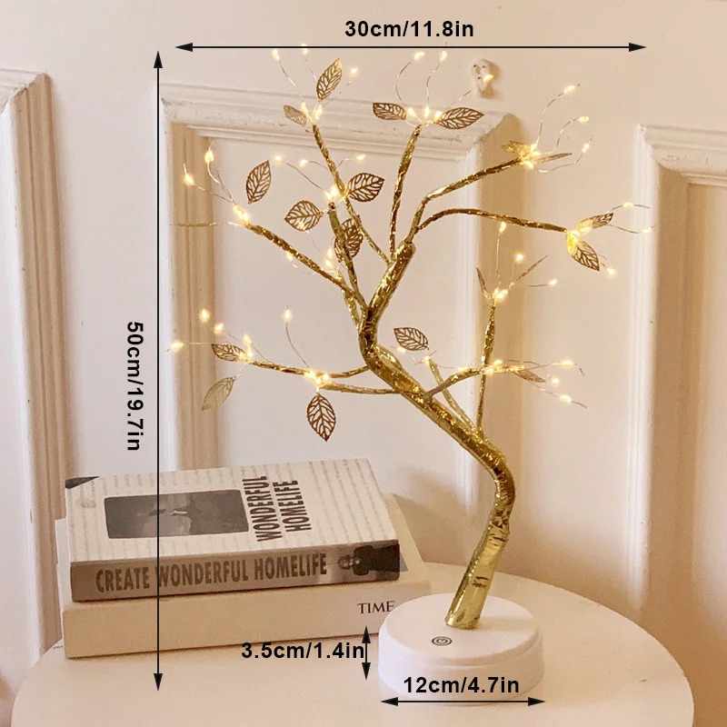 

LED Bonsai Tree Lamp With 72 LED Lights With USB/Battery Touchs Switch Deco Of Children's Room Bedroom Living Room XH8Z