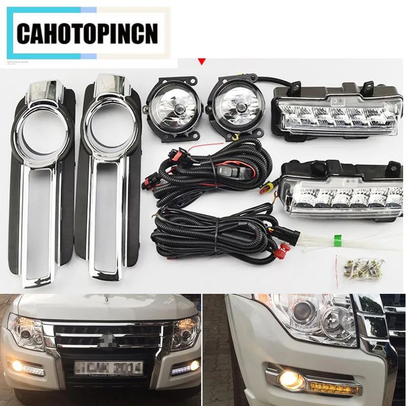 Дневные ходовые огни светодиодные дневные 12 В ДХО Противотуманные фары с желтым