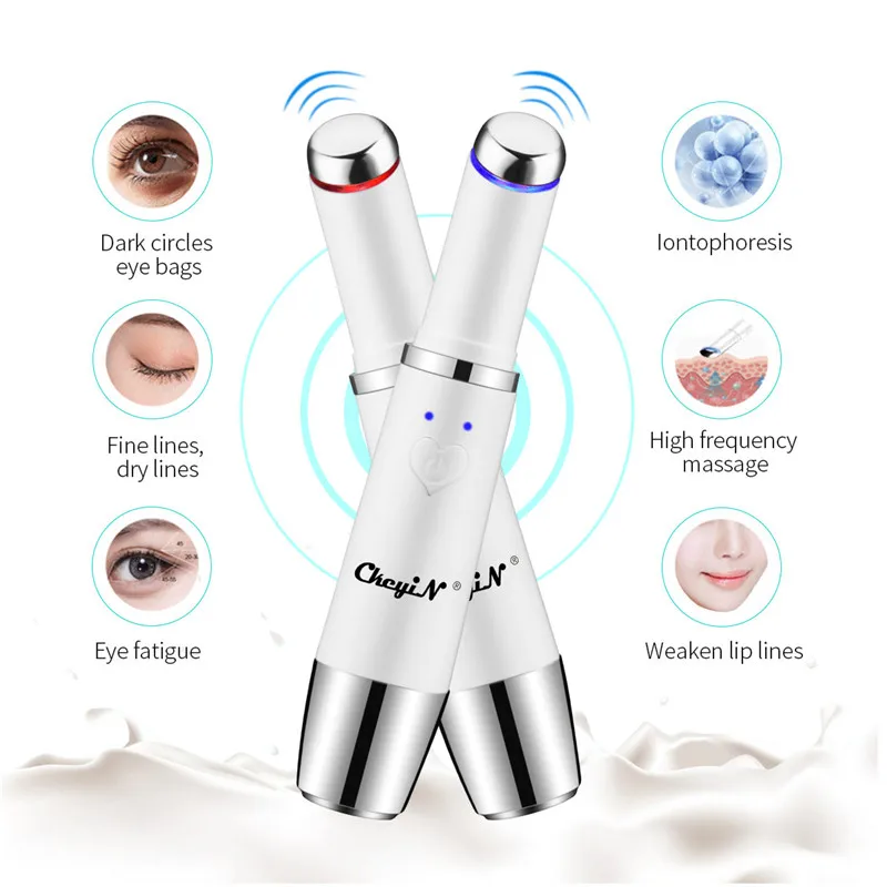 

Quick delivery Heating Therapy Ions Electric Vibration Eye Massager Anti-Ageing Wrinkle Dark Circle Wrinkle Removal Beauty Lift