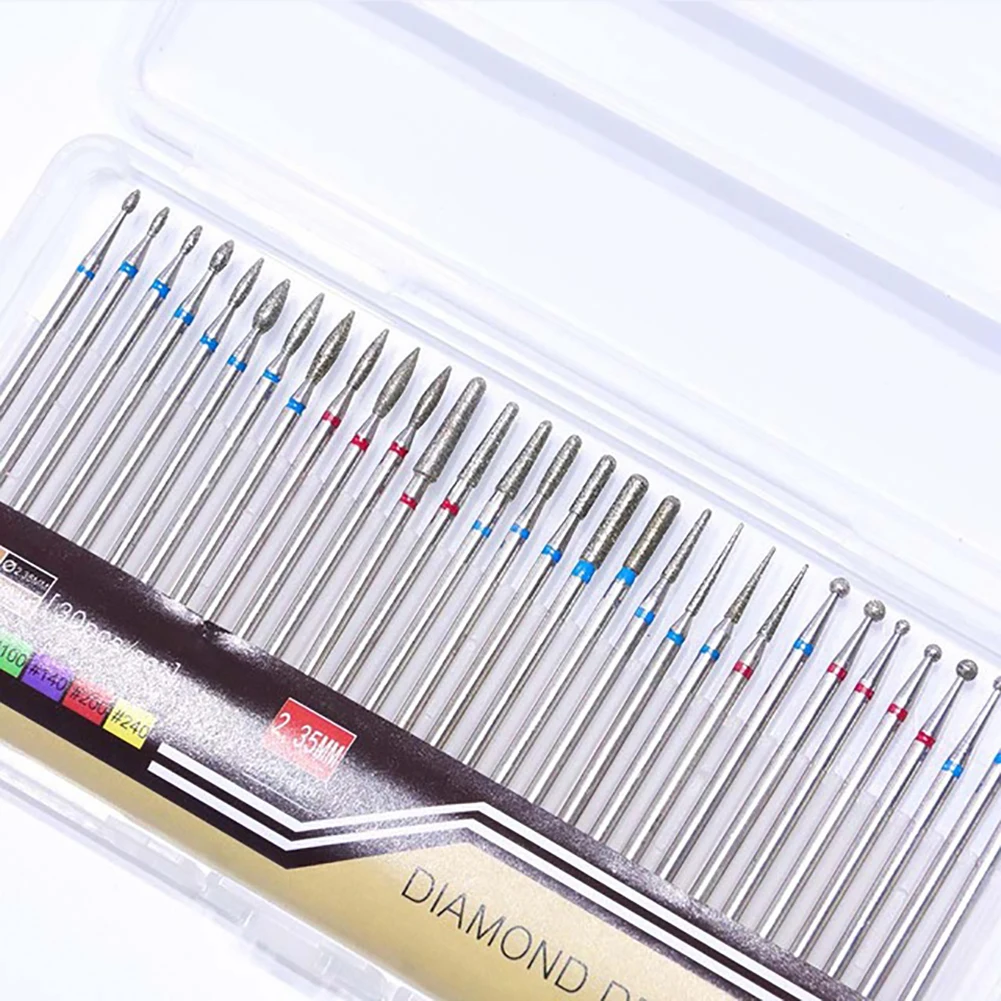 

30Pcs Tungsten Steel Nail Drill Bits Manicure Pedicure Gel Polish Removal Tool
